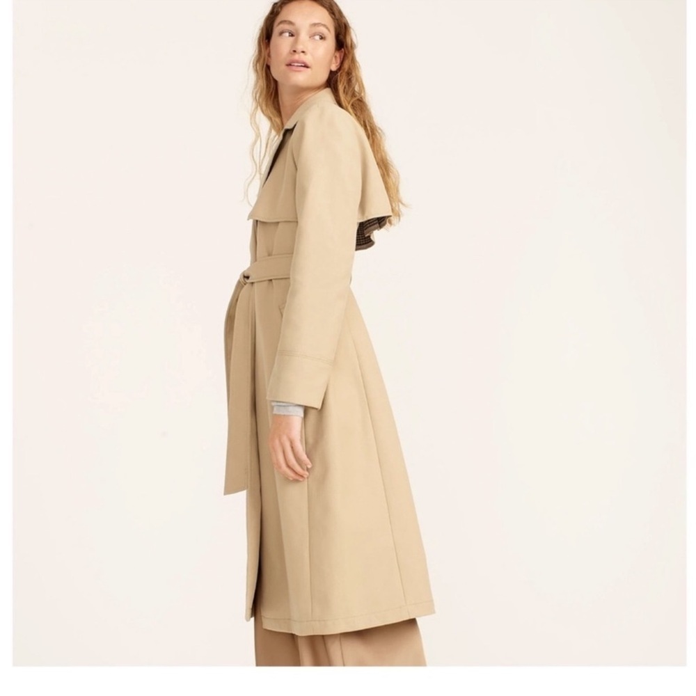 J. Crew Collection Tailored Trench Coat in Double-Faced Plaid - Picture 4 of 15